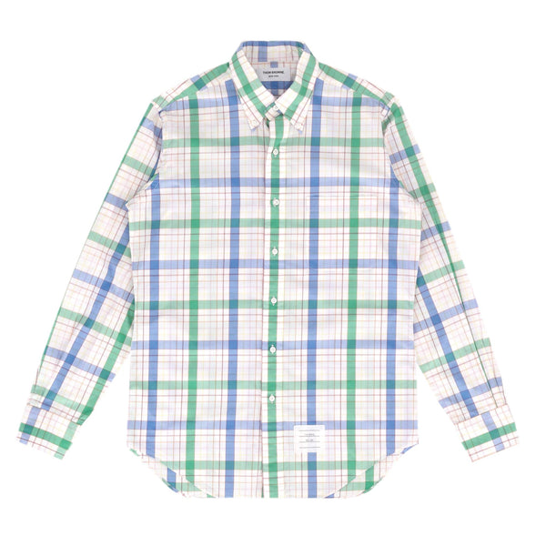 Thom Browne Plaid Check Cotton Shirt. Size 3