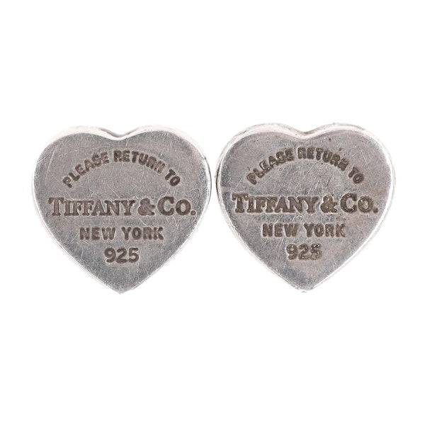 Tiffany & Co. 925 Sterling Silver 'Return To Tiffany' Heart Tag Earrings