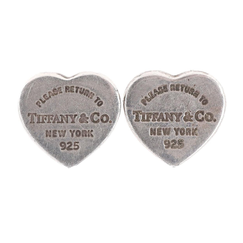Tiffany & Co. 925 Sterling Silver 'Return To Tiffany' Heart Tag Earrings