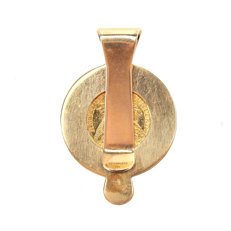 Tiffany & Co. 22k Gold Coronet Head Quarter Eagle Coin Money Clip