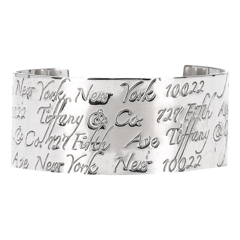 Tiffany & Co. Notes Collection Vintage 925 Sterling Silver Cuff Bracelet