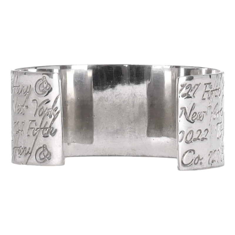 Tiffany & Co. Notes Collection Vintage 925 Sterling Silver Cuff Bracelet
