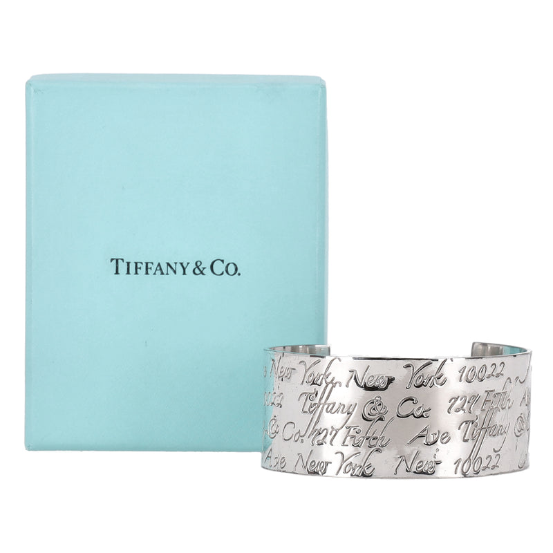 Tiffany & Co. Notes Collection Vintage 925 Sterling Silver Cuff Bracelet