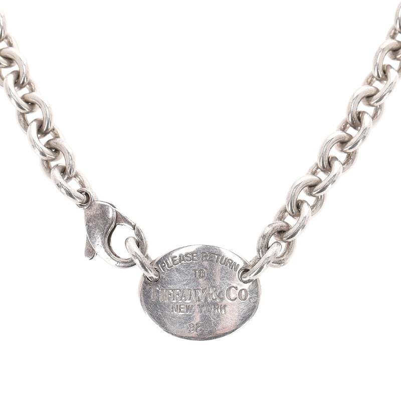 Tiffany & Co. Return To Tiffany 925 Sterling Silver Oval Tag Necklace