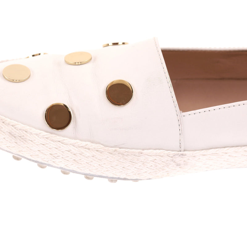 Tod's Gommino Leather Loafers With Polka-Dot Stud Pattern. Size 38.5