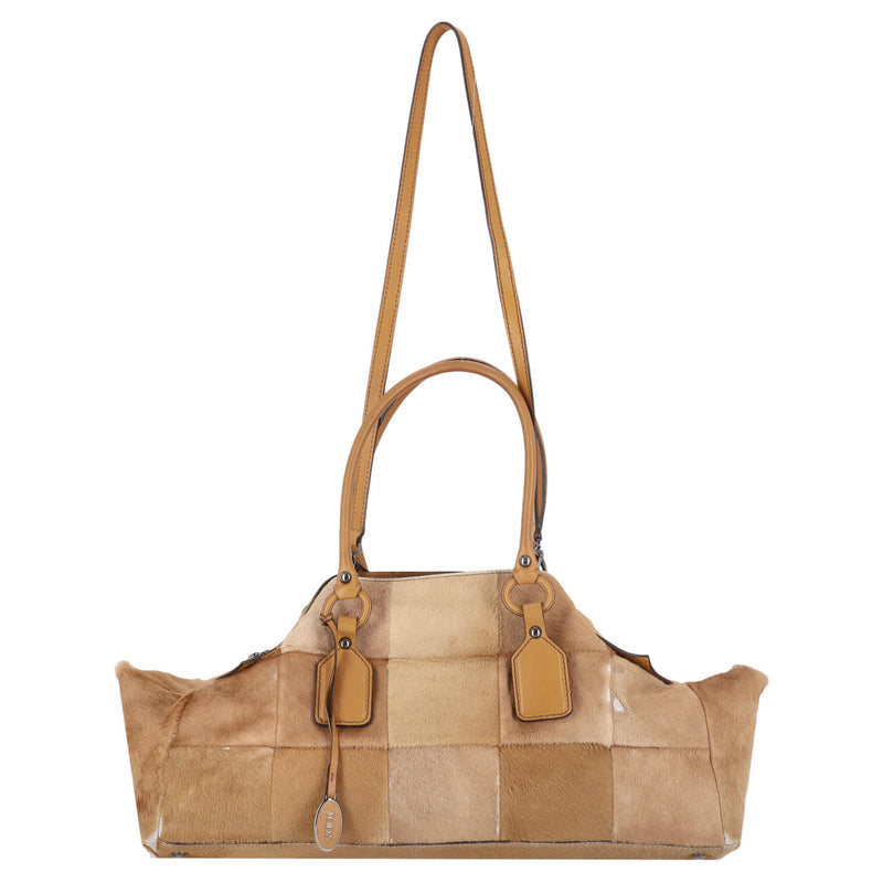 Tod's Calf Hair Patchwork Bag