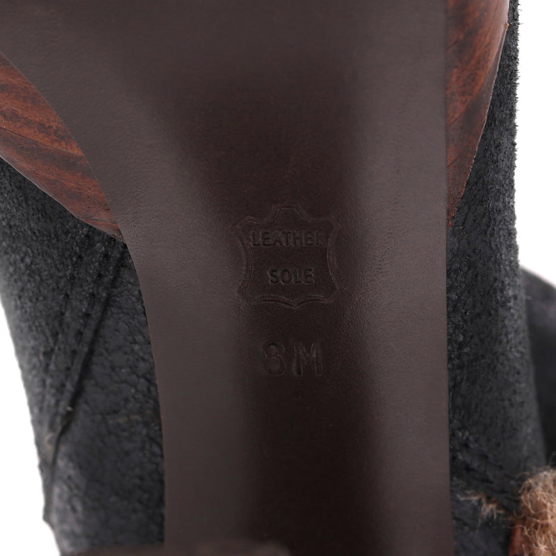 Tory Burch Sebastian Leather & Shearling Knee-High Boots. Size 39