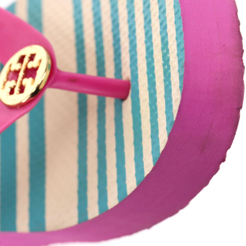 Tory Burch Thadine Rubber Wedge Flip Flop Sandals. Size L