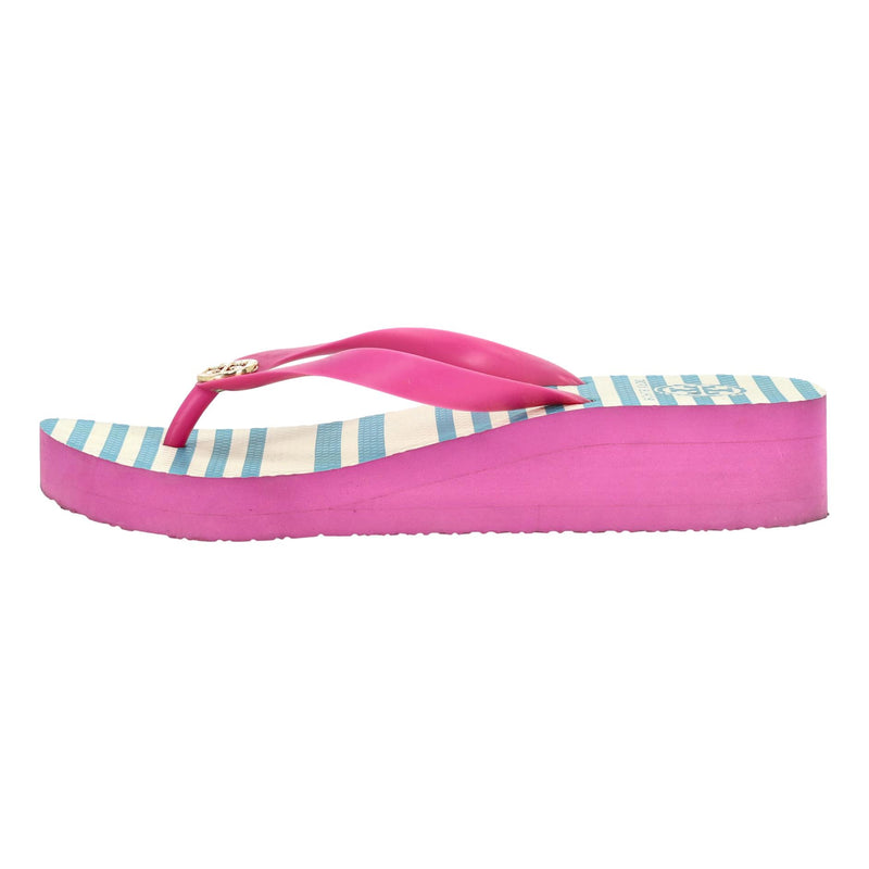 Tory Burch Thadine Rubber Wedge Flip Flop Sandals. Size L