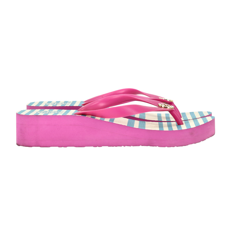 Tory Burch Thadine Rubber Wedge Flip Flop Sandals. Size L