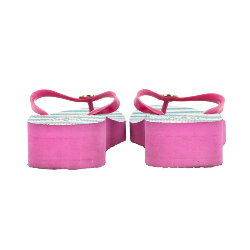 Tory Burch Thadine Rubber Wedge Flip Flop Sandals. Size L