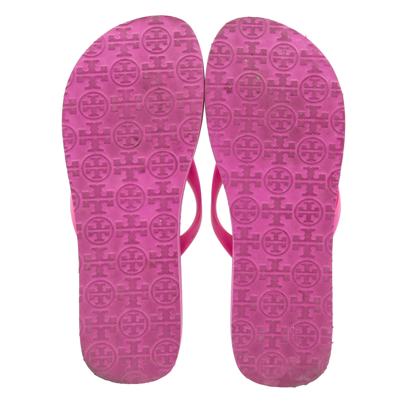 Tory Burch Thadine Rubber Wedge Flip Flop Sandals. Size L