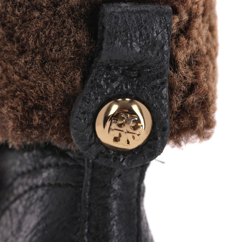Tory Burch Leather & Shearling Sebastian Ankle Boots. Size 38