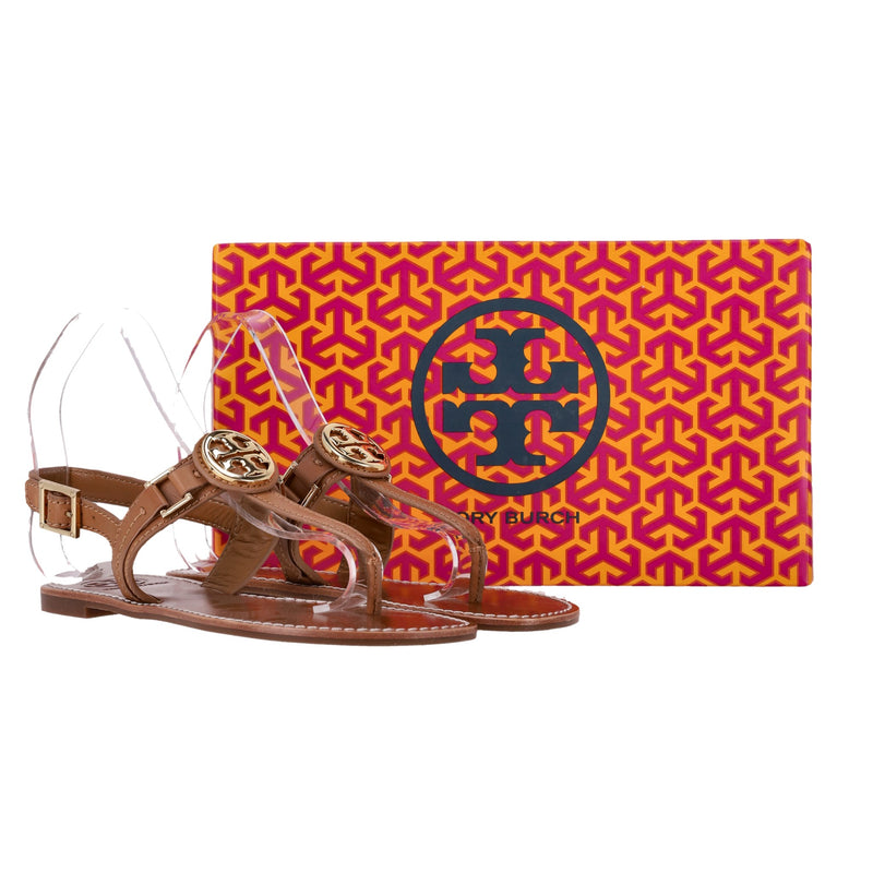 Tory Burch Mini Miller Leather Thong Sandals. Size 37