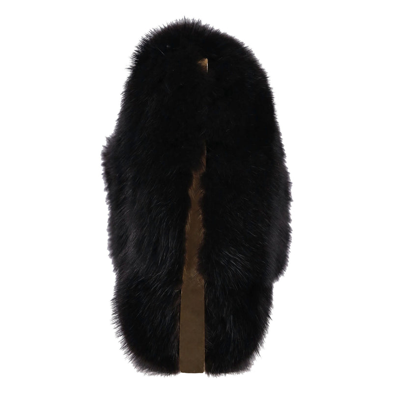 Tyler Ellis Mink Fur Clutch Bag With Leather & Chain Strap