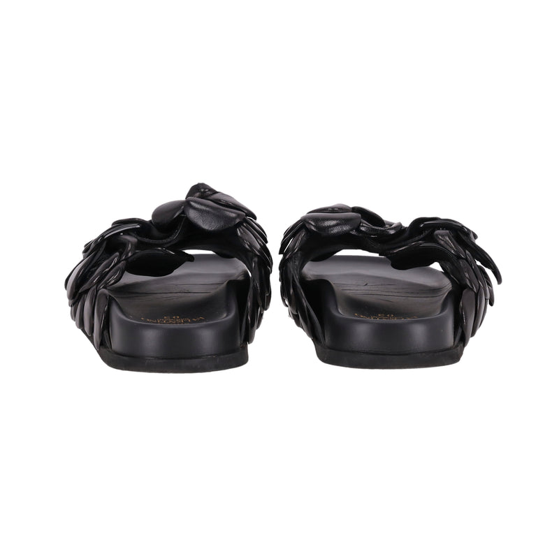 Valentino Garavani Rose Edition Leather Mule Sandals. Size 39