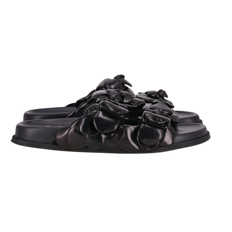 Valentino Garavani Rose Edition Leather Mule Sandals. Size 39