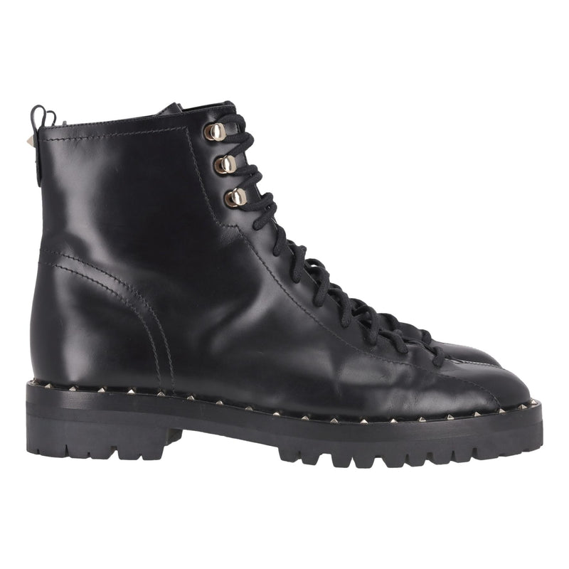Valentino Garavani Soul Rockstud Leather Combat Boots. Size 39