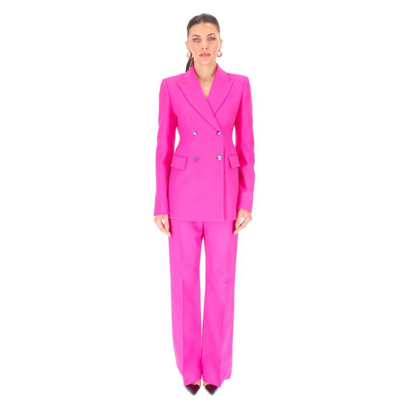 Valentino Rockstud Wool & Silk Blend Jacket & Trousers Suit. Size 42IT