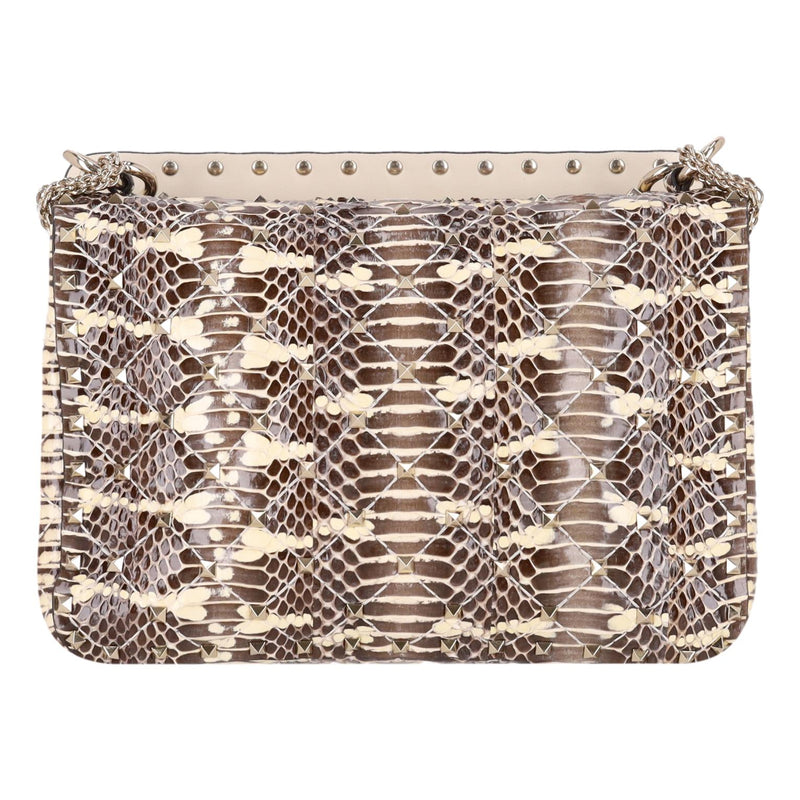 Valentino Rockstud Butterfly Water Snakeskin Crossbody Bag