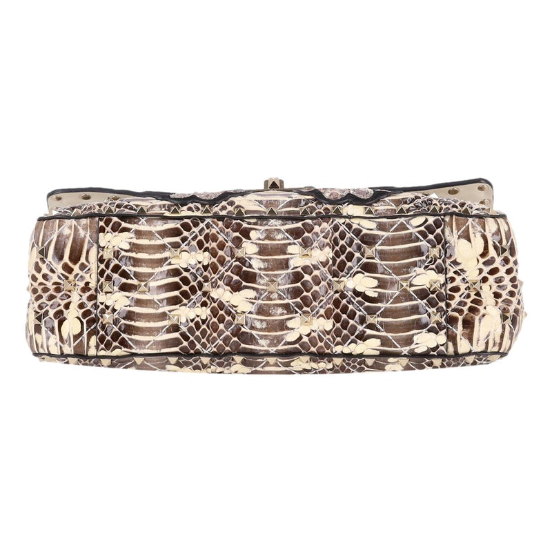 Valentino Rockstud Butterfly Water Snakeskin Crossbody Bag