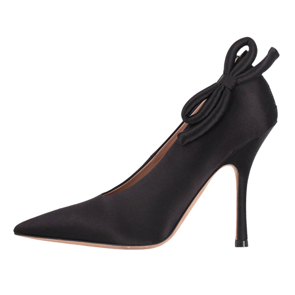 Valentino Nite-Out Bow Embellished Satin Pumps. Size 35