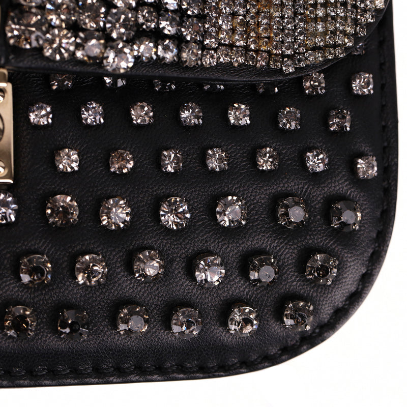Valentino Crystal-Embellished Glam Lock Bag