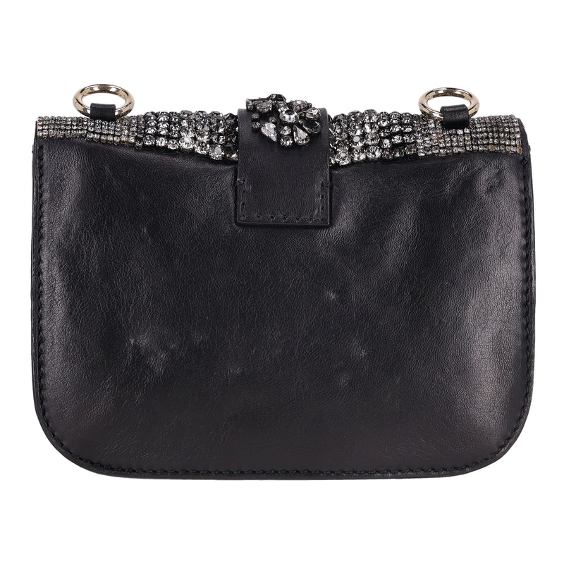 Valentino Crystal-Embellished Glam Lock Bag