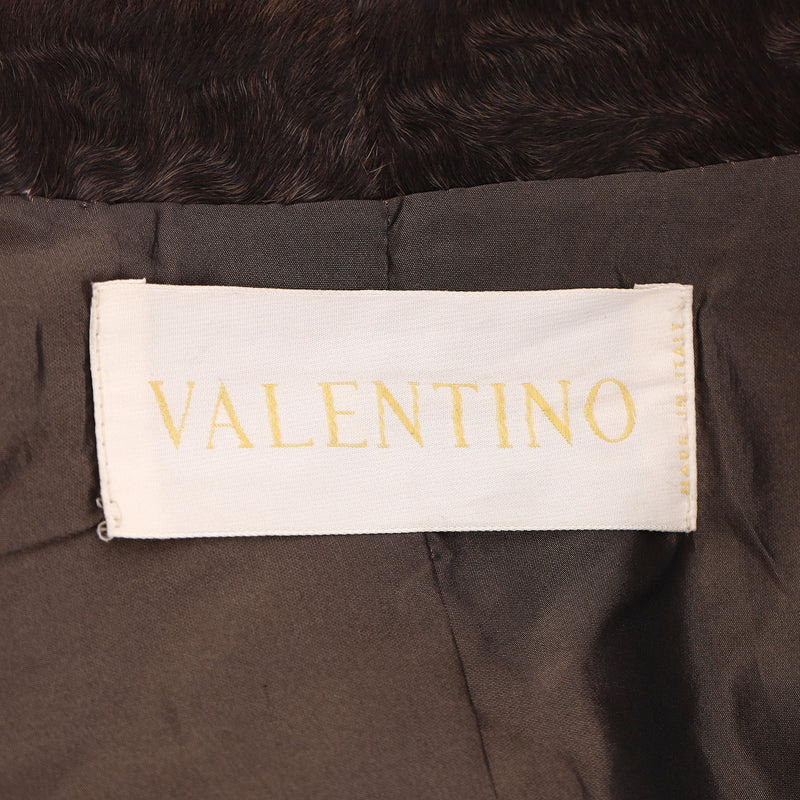 Valentino Silk Jacket With Russian Sable Fur Trim. Size M
