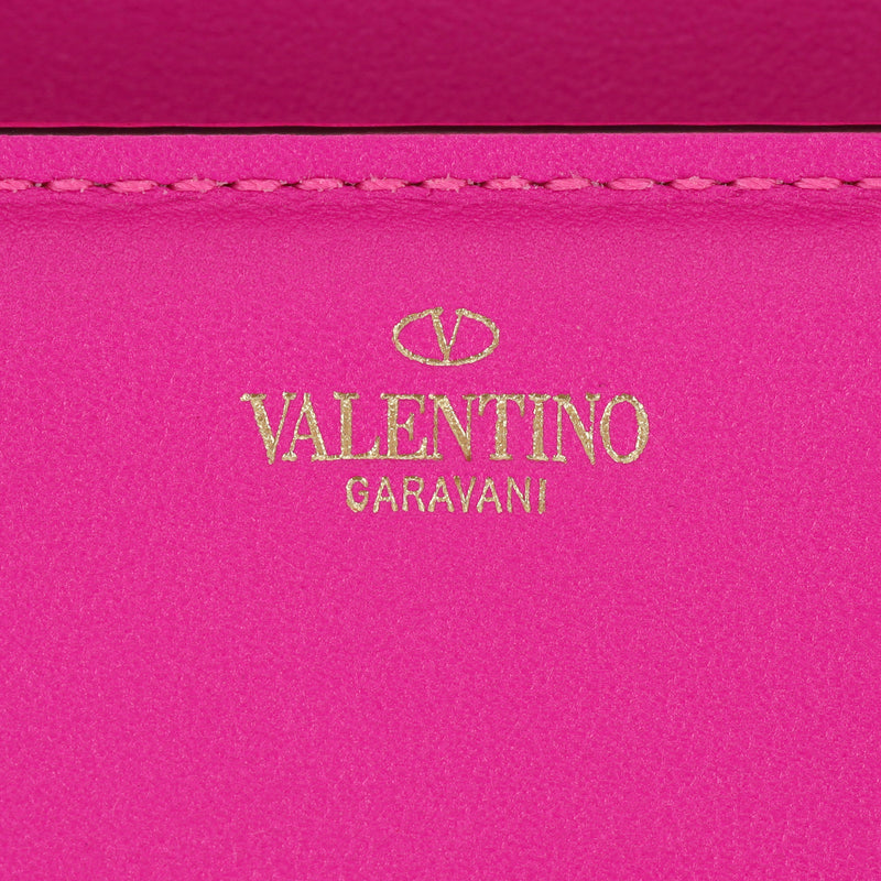 Valentino Garavani Loco Flower Appliqué Leather Shoulder Bag