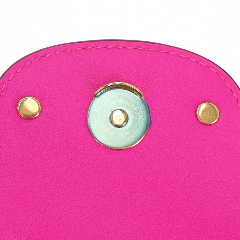 Valentino Garavani Loco Flower Appliqué Leather Shoulder Bag