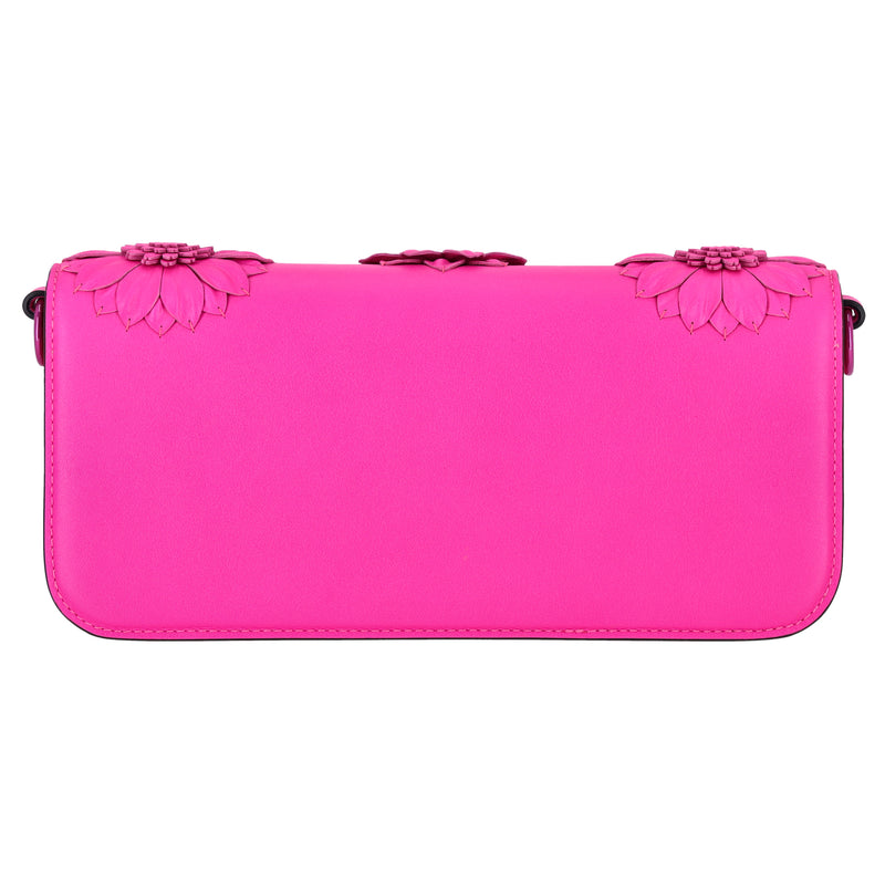 Valentino Garavani Loco Flower Appliqué Leather Shoulder Bag