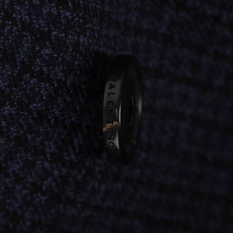 Valentino Virgin Wool Tweed 'V' Logo Belted Jacket. Size 38IT