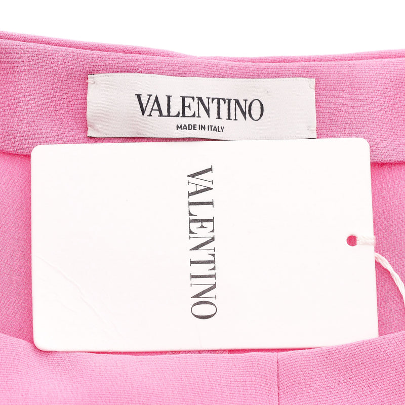 Valentino Scallop-Hem Silk Shorts. Size 38IT