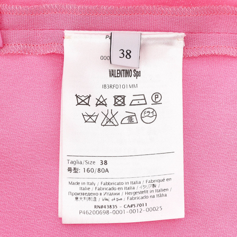 Valentino Scallop-Hem Silk Shorts. Size 38IT