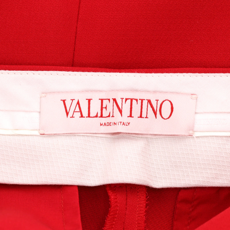 Valentino 'V' Logo Chain Wool & Silk Blend Straight-Leg Trousers. Size 40IT