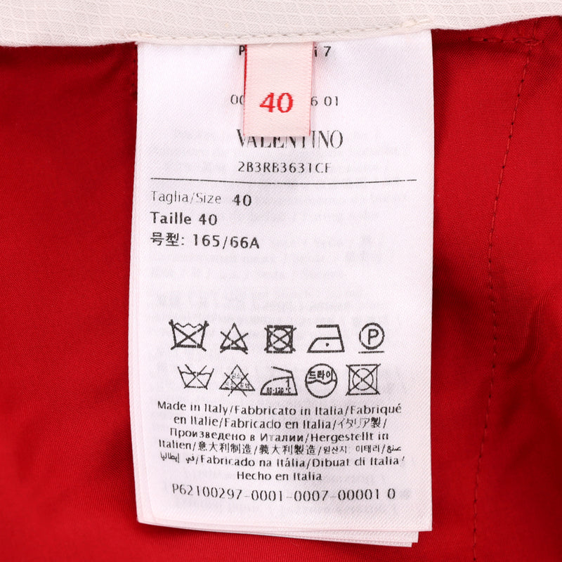 Valentino 'V' Logo Chain Wool & Silk Blend Straight-Leg Trousers. Size 40IT