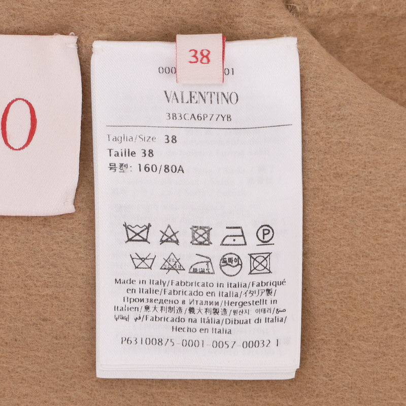Valentino Monogram Print Virgin Wool Reversible Coat. Size 38IT