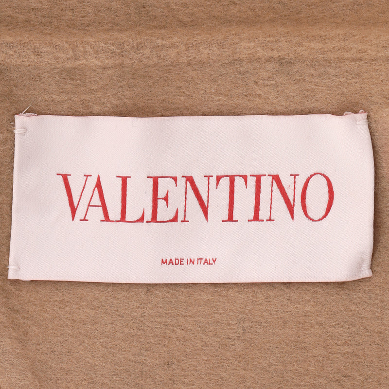 Valentino Monogram Print Virgin Wool Reversible Coat. Size 38IT