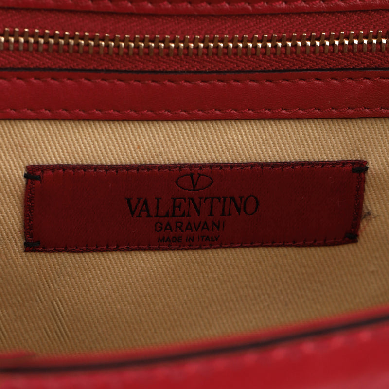 Valentino Glam Lock Rockstud Leather Shoulder Bag
