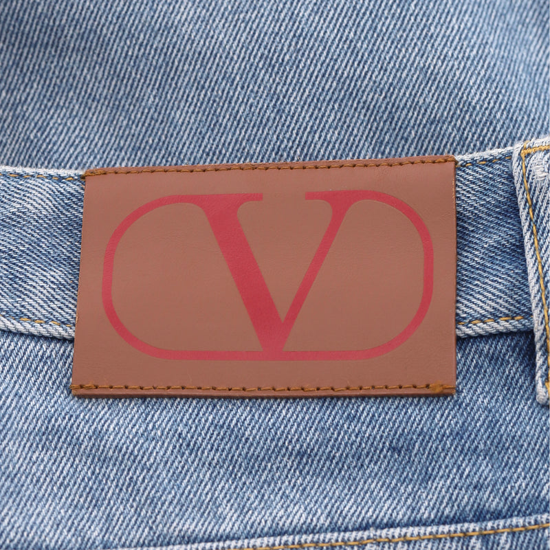 Valentino High-Rise Wide-Leg Jeans. Size 34