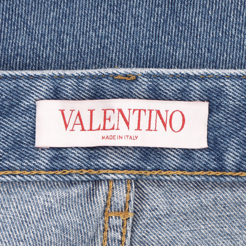 Valentino High-Rise Wide-Leg Jeans. Size 34