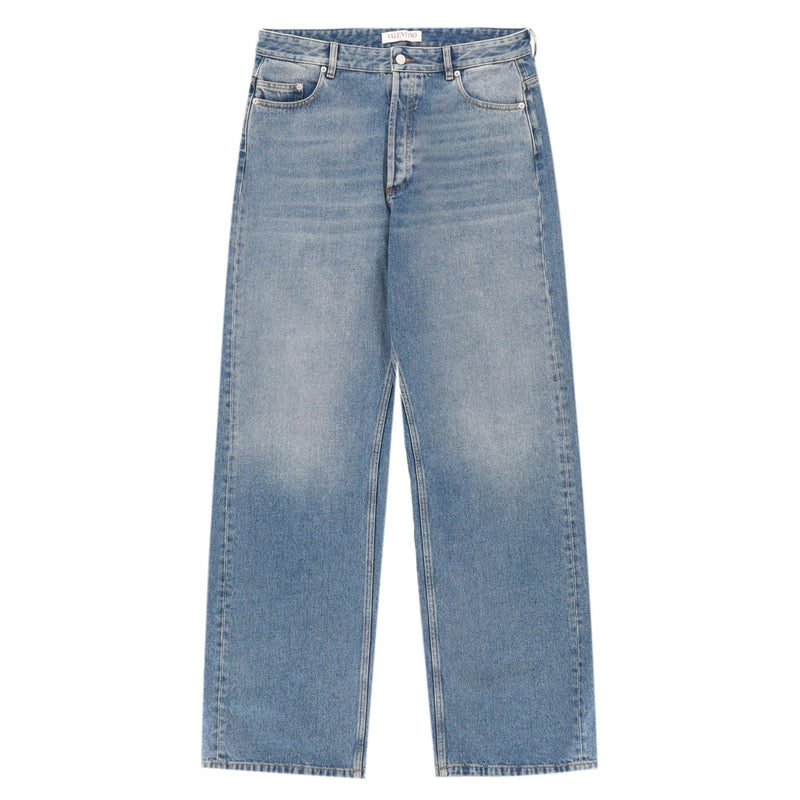 Valentino High-Rise Wide-Leg Jeans. Size 34