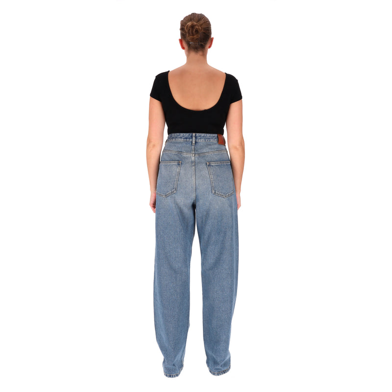 Valentino High-Rise Wide-Leg Jeans. Size 34