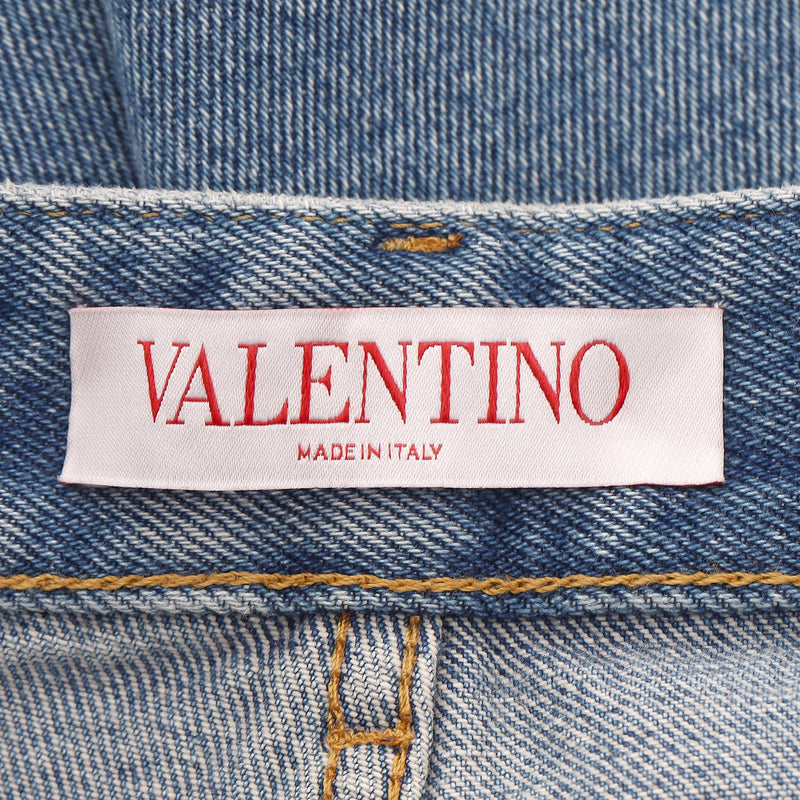 Valentino High-Rise Wide-Leg Jeans. Size 36