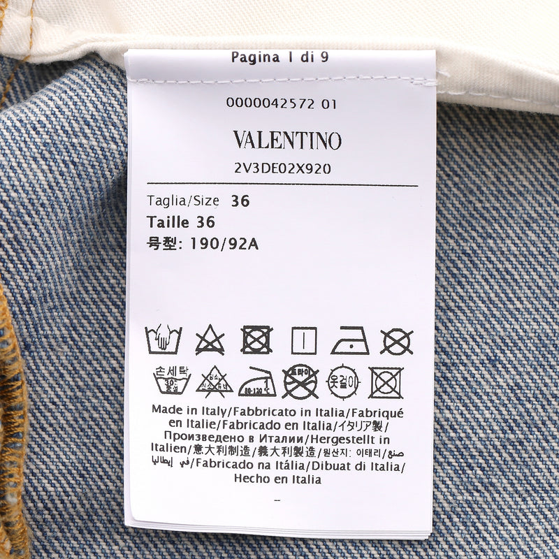 Valentino High-Rise Wide-Leg Jeans. Size 36