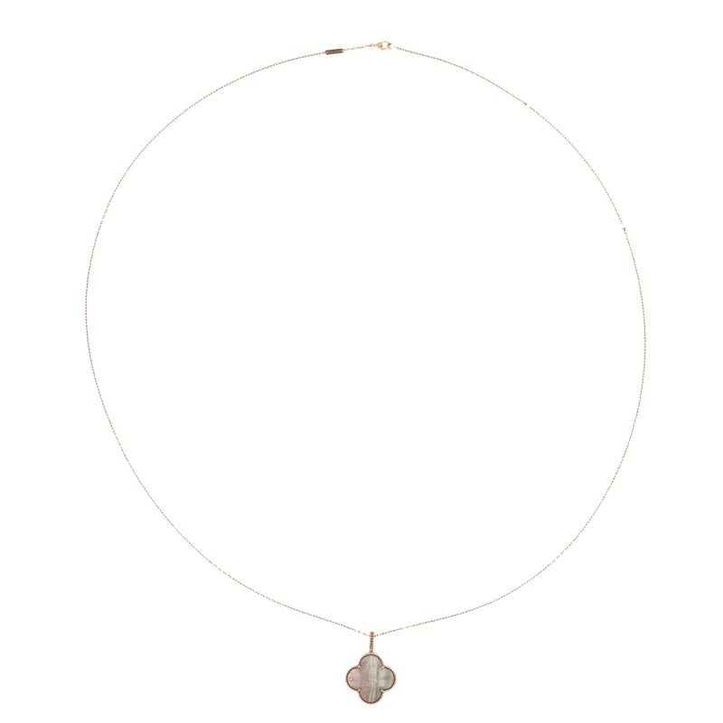 Van Cleef & Arples Magic Alhambra Large Model Motif 18k Rose Gold Long Pendant Necklace