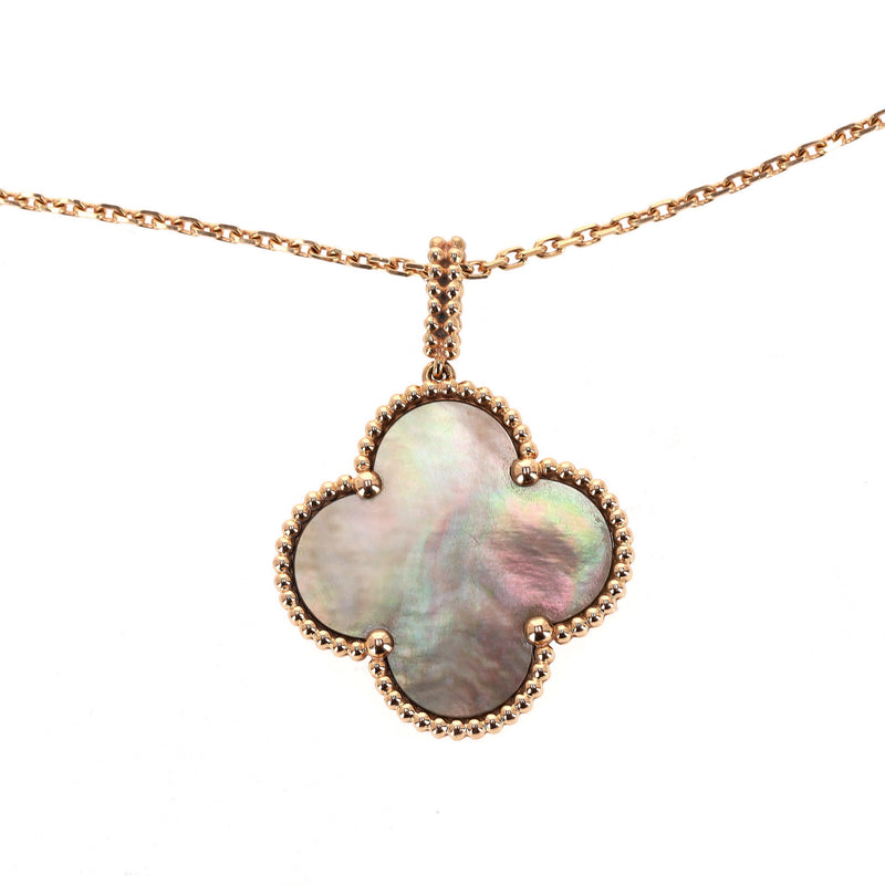 Van Cleef & Arples Magic Alhambra Large Model Motif 18k Rose Gold Long Pendant Necklace