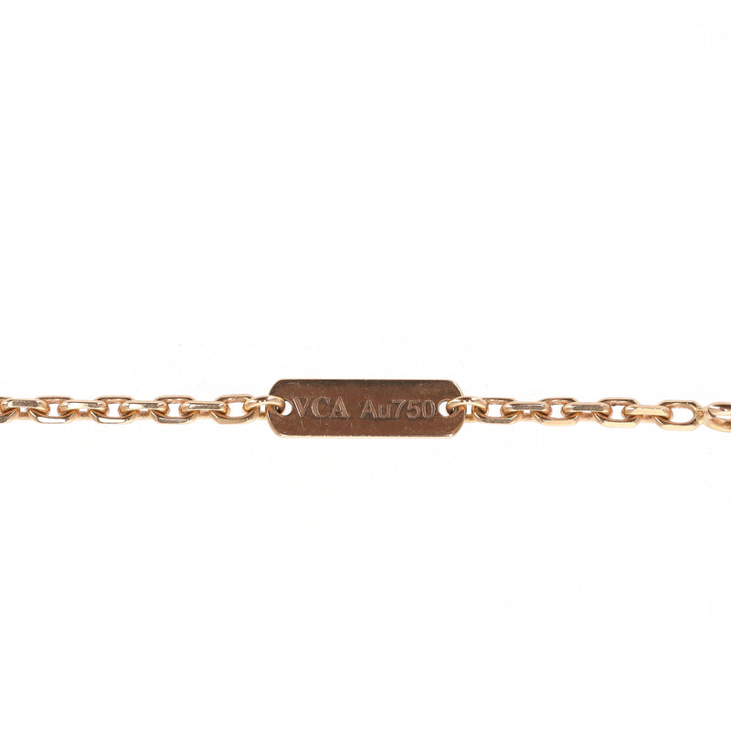 Van Cleef & Arples Magic Alhambra Large Model Motif 18k Rose Gold Long Pendant Necklace