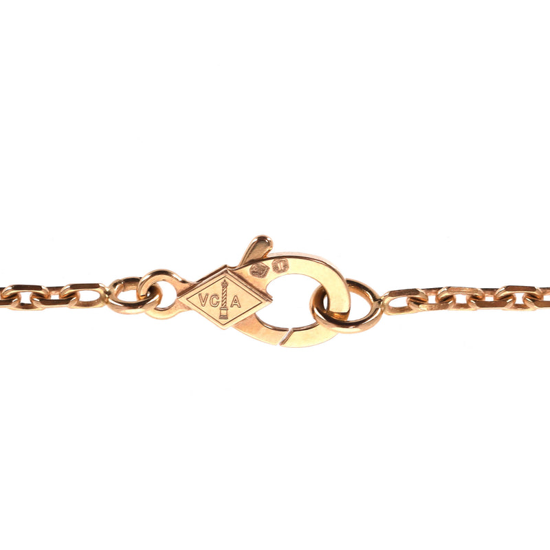 Van Cleef & Arples Magic Alhambra Large Model Motif 18k Rose Gold Long Pendant Necklace